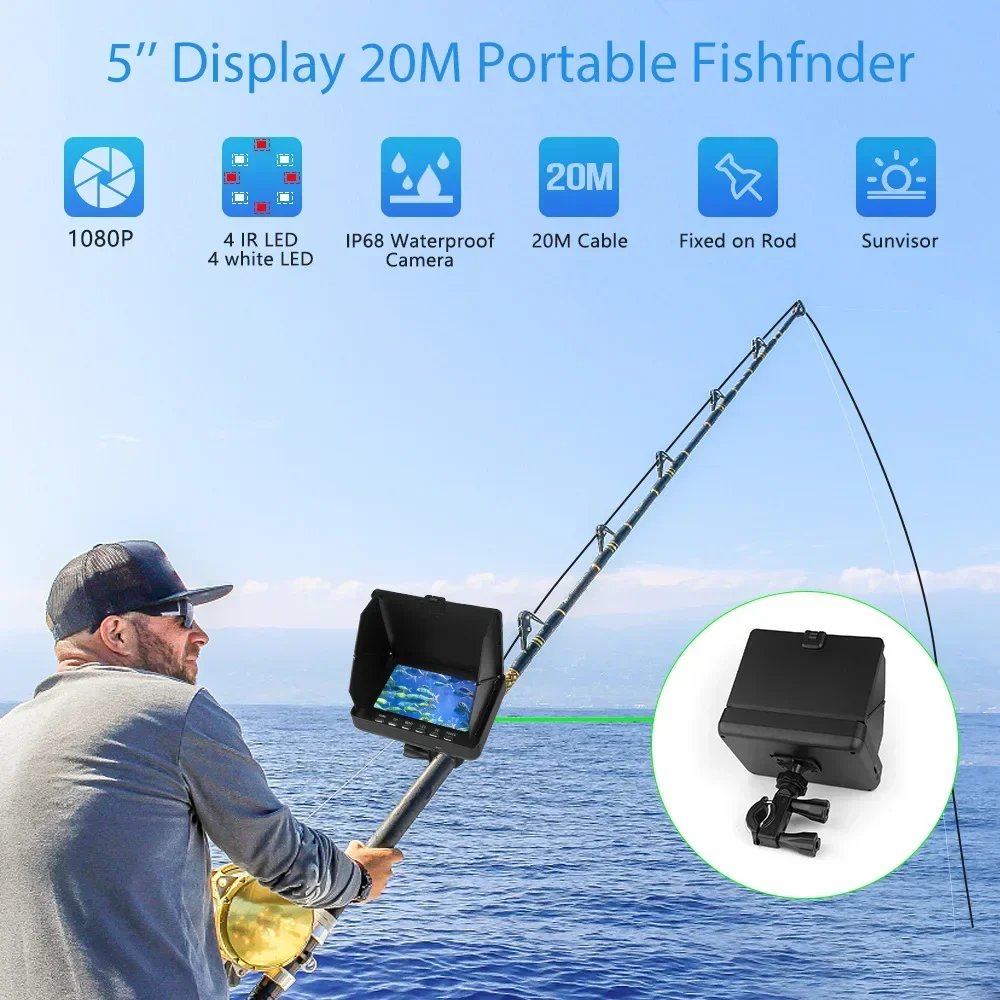 Fish Finder 5.0 Inch LCD Displ - Fish Finder Cable recensie en prijs