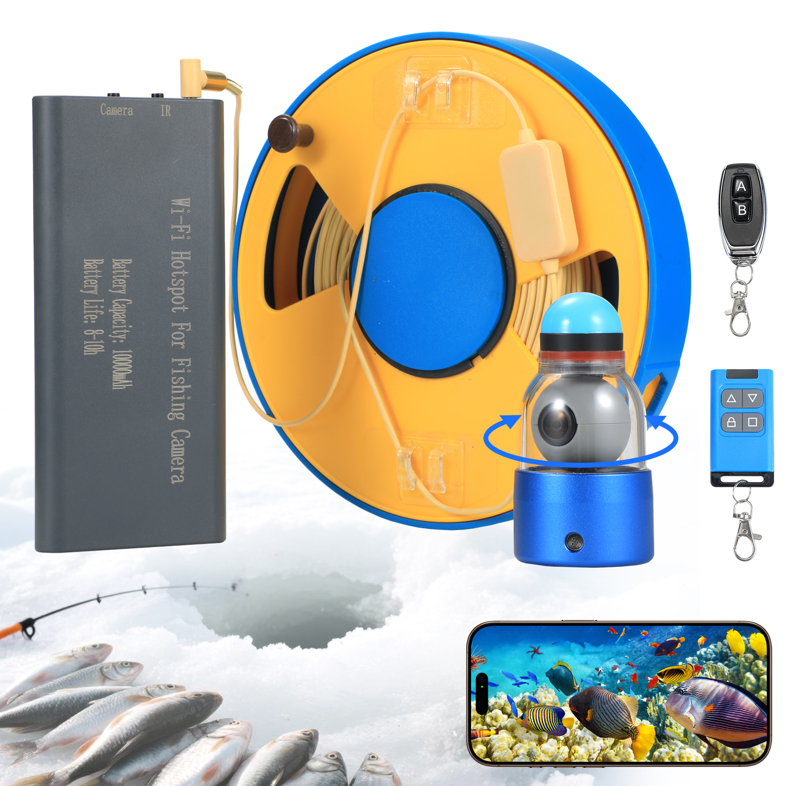 WIFI 360° Underwater Fishing C - Fish Finder Portable recensie en prijs
