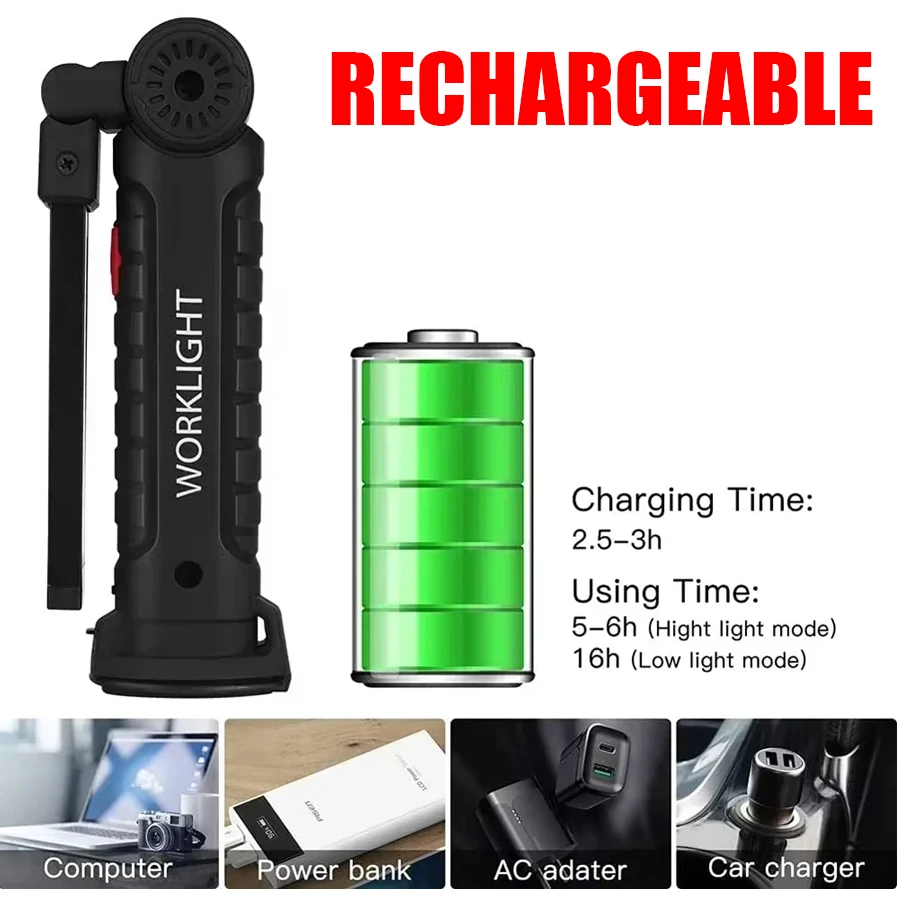 Rechargeable Magnetic Work Lig - Fishing Light recensie en prijs