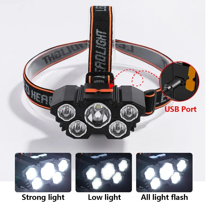 Rechargeable 5 LED Headlamp St - Fish Finder Battery recensie en prijs