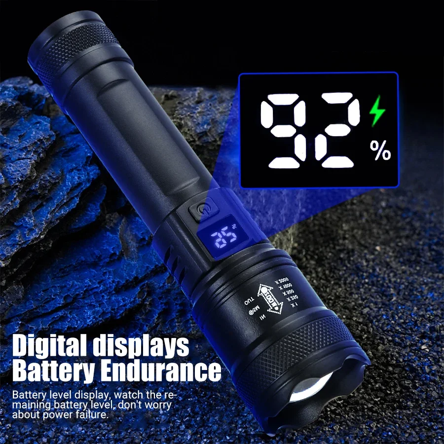9900LM Powerful LED Flashlight - Fish Finder Battery recensie en prijs