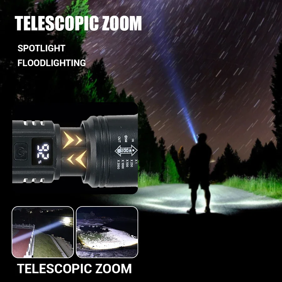 9900LM Powerful LED Flashlight - Fish Finder Battery recensie en prijs