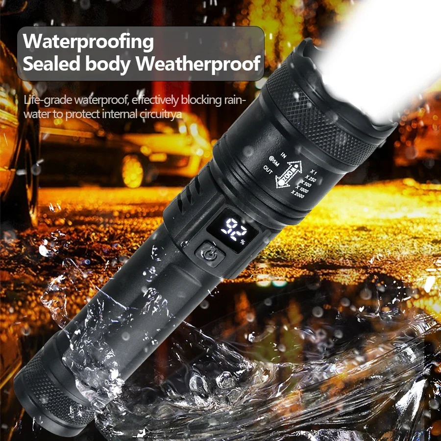9900LM Powerful LED Flashlight - Fish Finder Battery recensie en prijs