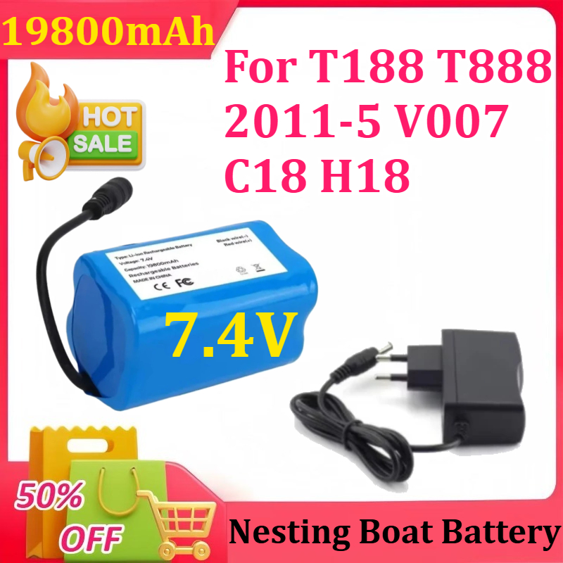 7.4V 19800mAh Battery with USB - Fish Finder Charger recensie en prijs