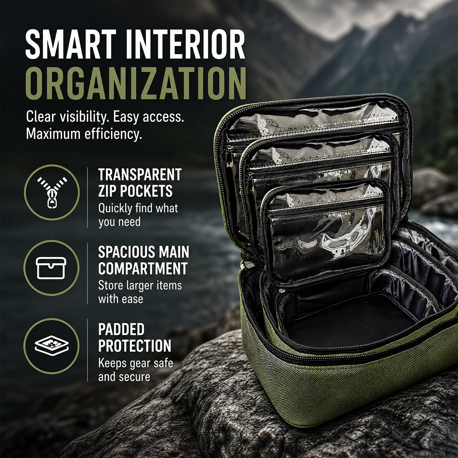 Three sizes of carp fishing ba - Fish Finder Case recensie en prijs