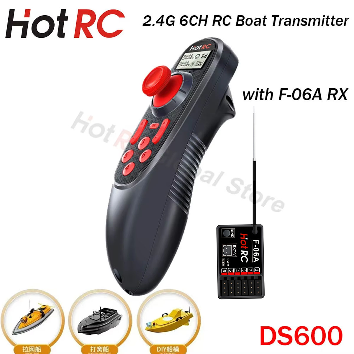 HOTRC DS600 6CH 6 Channel 2.4G - Fish Finder Battery recensie en prijs