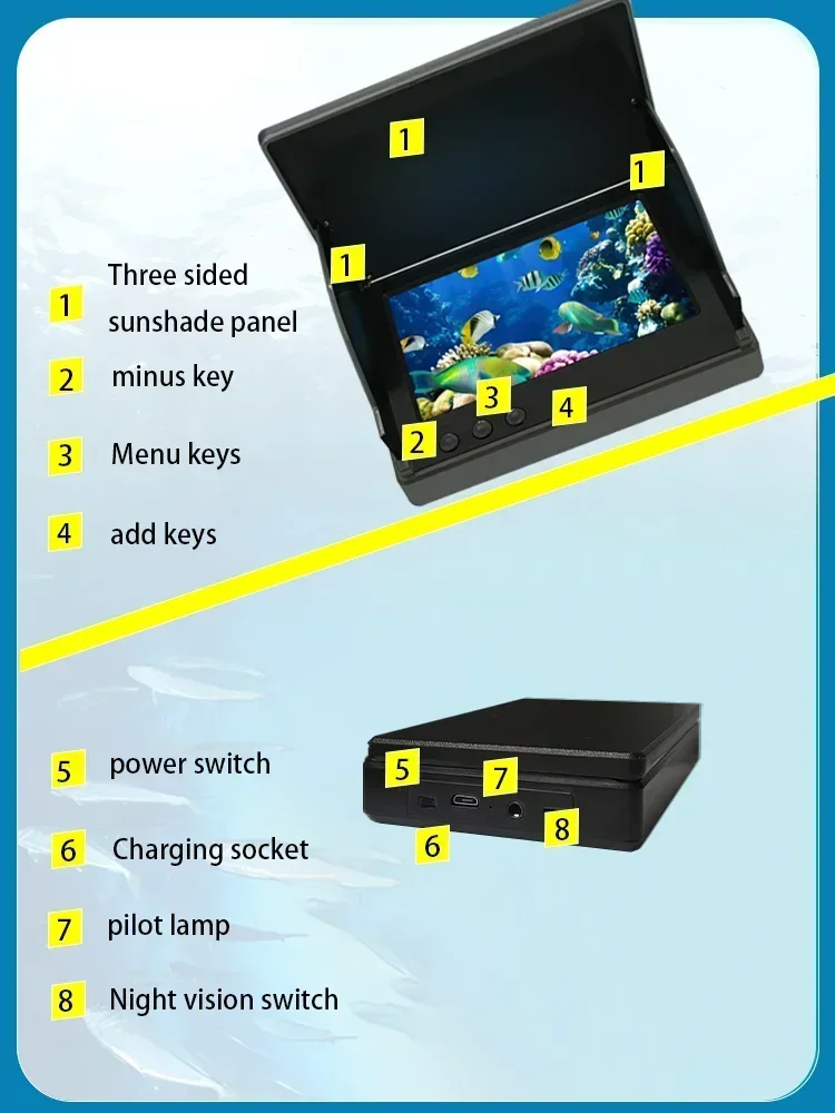 YS43A 4.3-inch Fish Detector U - Fish Finder Battery recensie en prijs