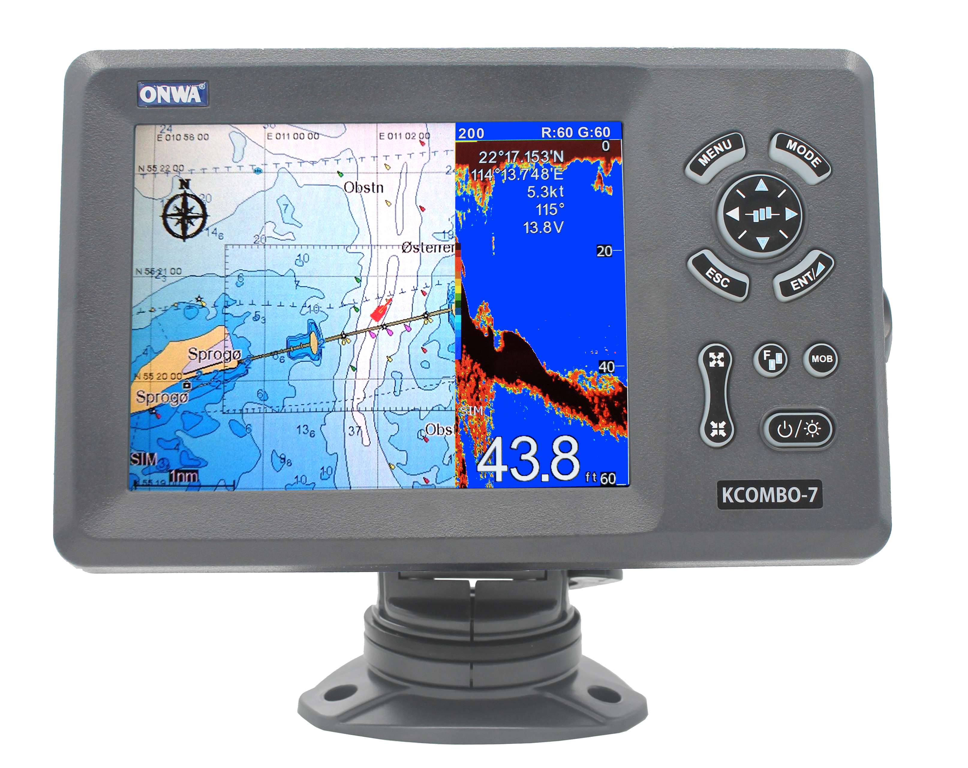 ONWA KCombo-7 7inch Marine GPS - Fish Finder Gps recensie en prijs