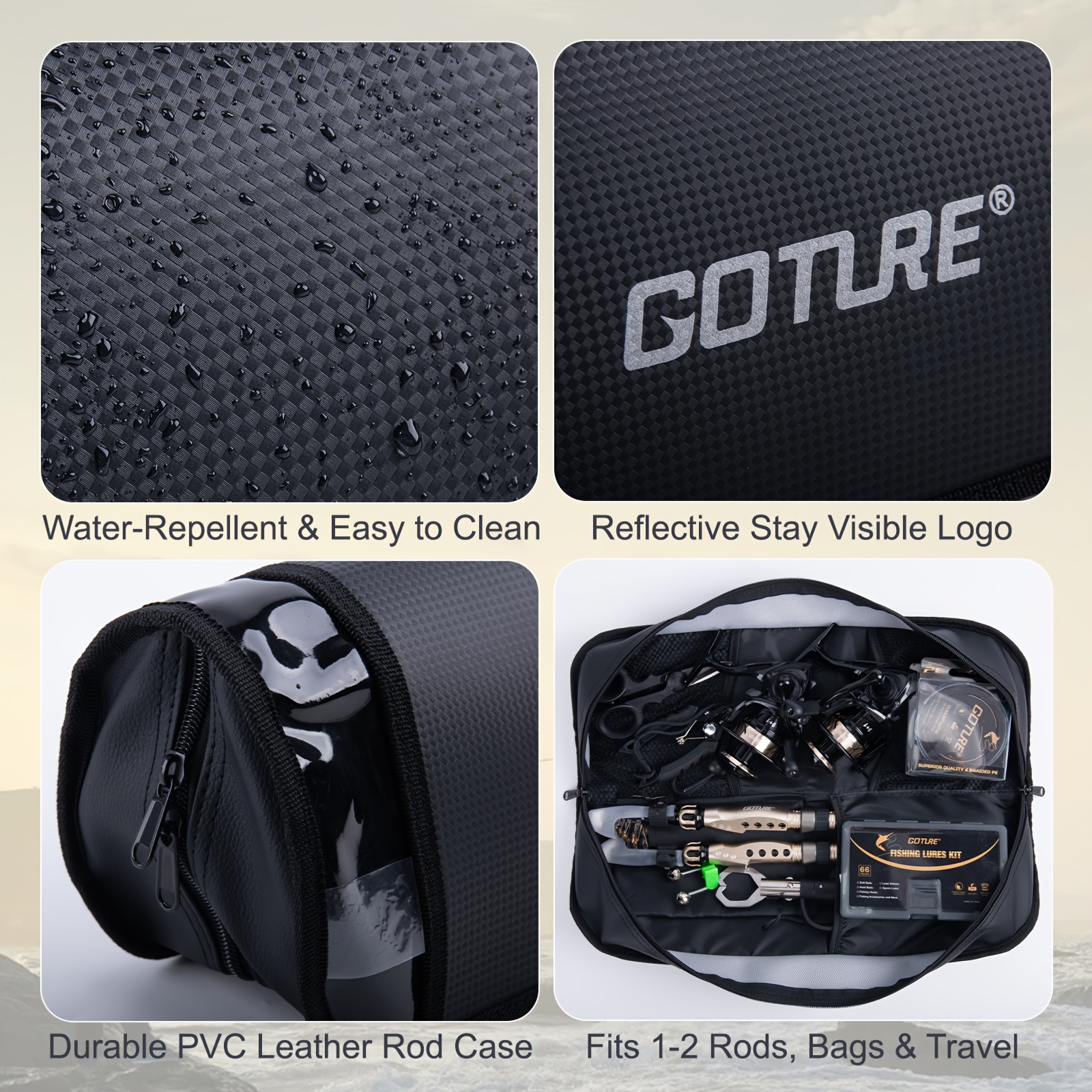 Goture Fishing Rod Storage Bag - Fish Finder Case recensie en prijs