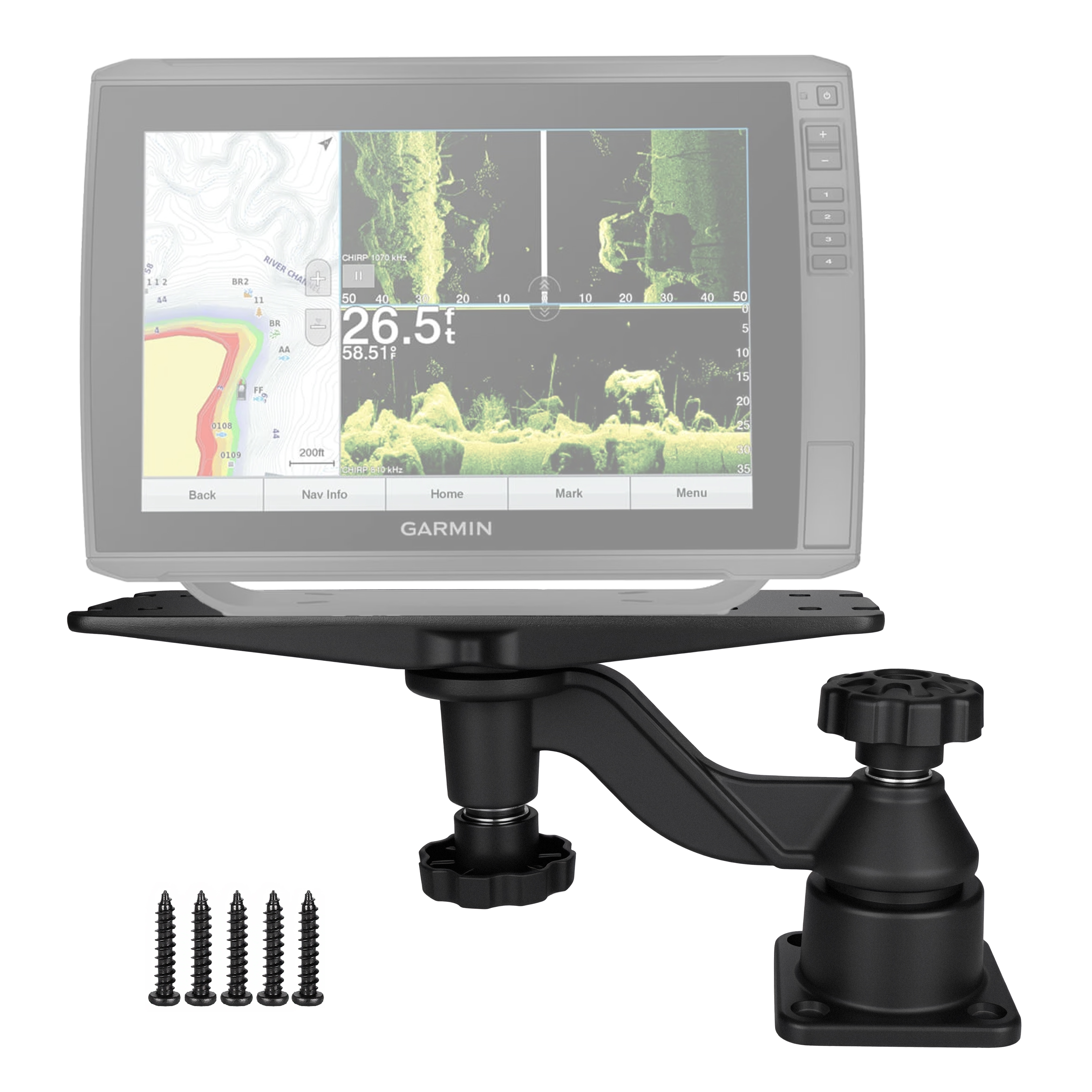 Heavy-duty vertical base mount - Fish Finder Mount recensie en prijs