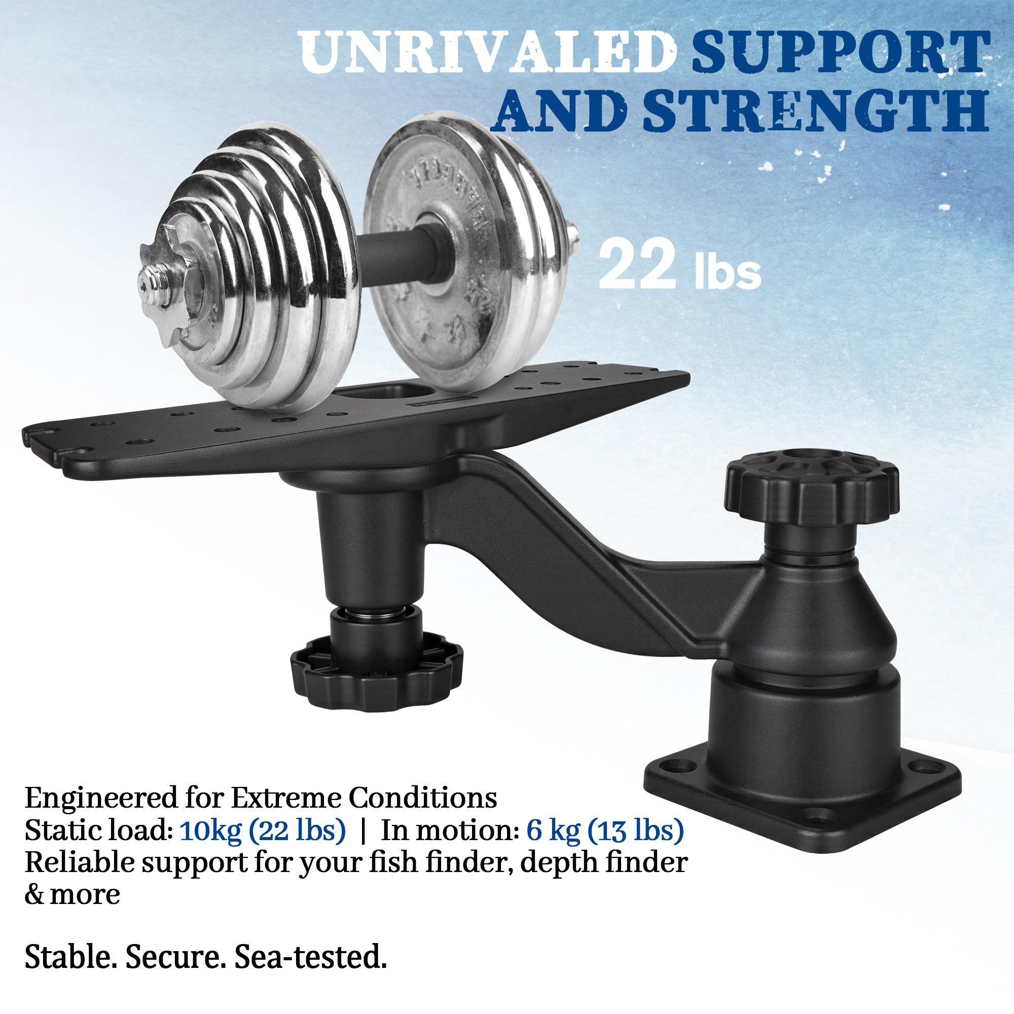 Heavy-duty vertical base mount - Fish Finder Mount recensie en prijs