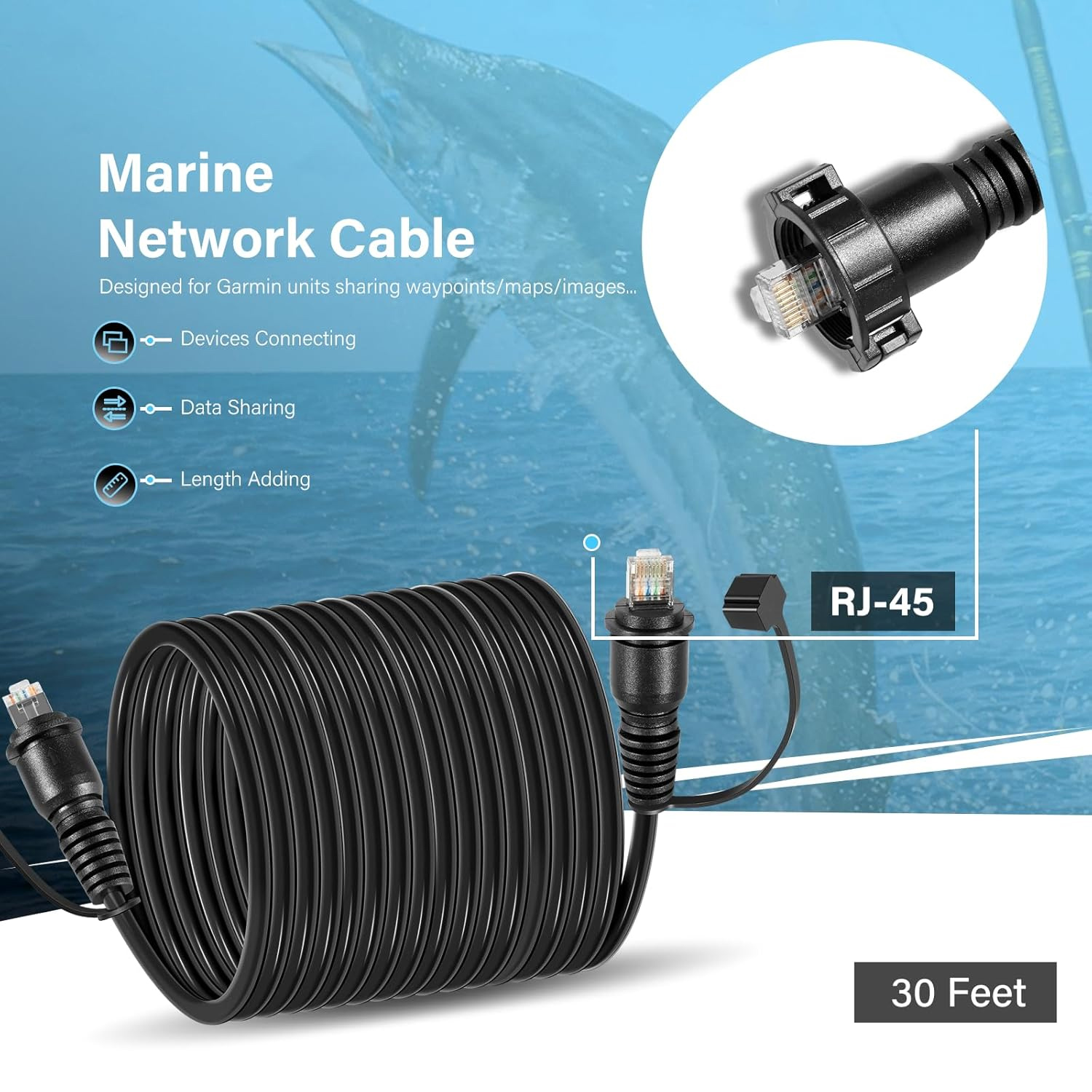 30 Foot Marine Network Cable f - Fish Finder recensie en prijs